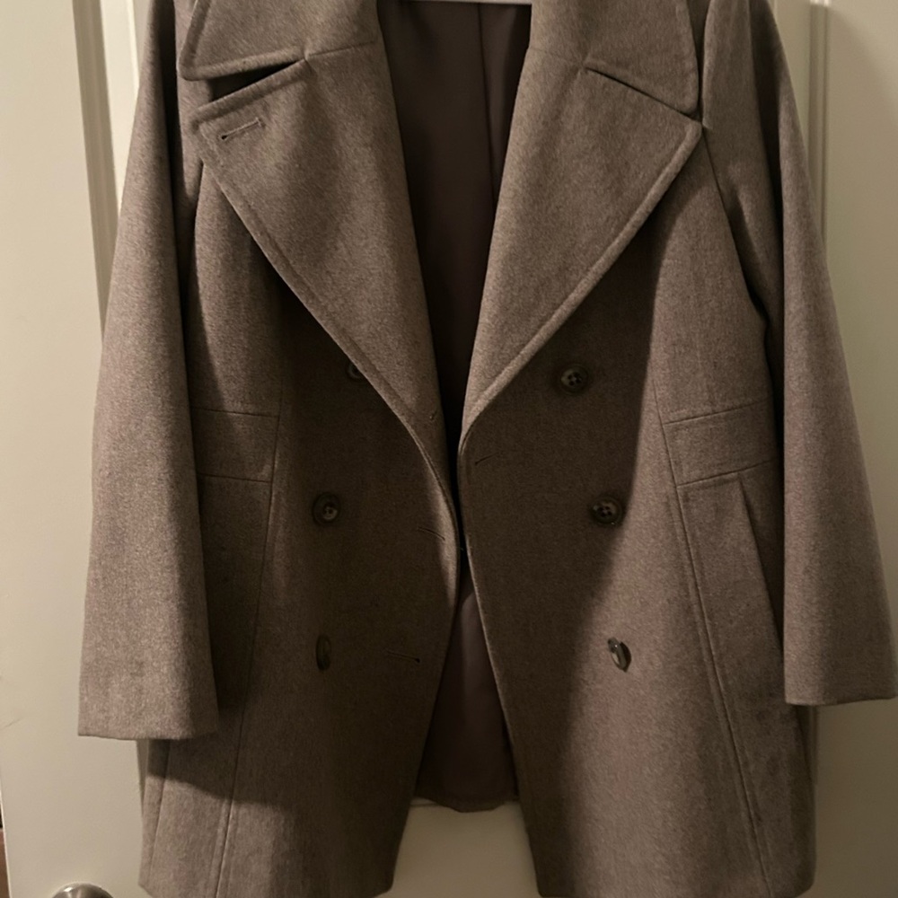 Women's Gray Double-Breasted Coat